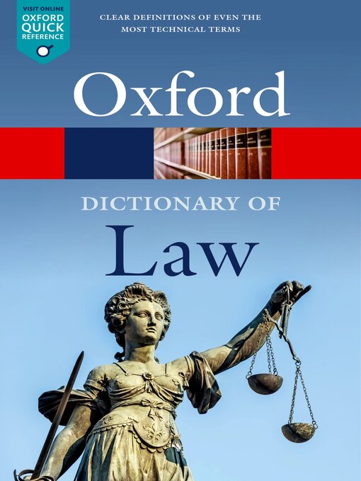 Title details for A Dictionary of Law by Jonathan Law - Available
